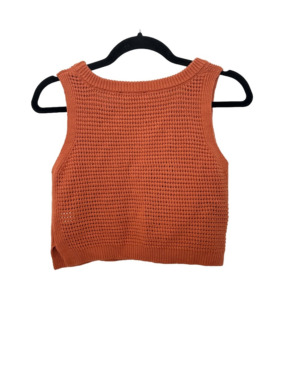 Lulu’s Ribbed Knit Cropped Tank - Rust - Picture 2 of 3